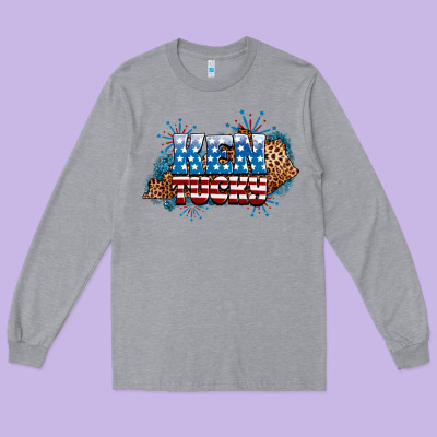 Fourth Of July Kentucky Long Sleeve Tee Designed By Neo Western