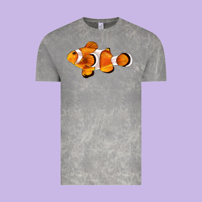 Clown Fish Side Vintage Tee Designed By Barkaloodesign