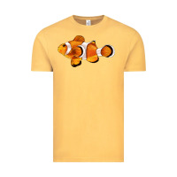 Vintage Mustard clown fish side Vintage Tee - BarkalooDesign
