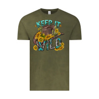 Vintage Olive keep it wild tbw Vintage Tee - texasbilliewilder