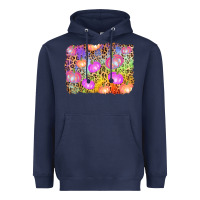 Navy colourful pumpkin background Heavyweight Hoodie - AdoDesignShop