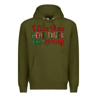 Army Green i like them real thick and sprucy Premium Hoodie - MaliasSmallBusiness