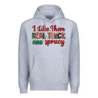 Heather Grey i like them real thick and sprucy Premium Hoodie - MaliasSmallBusiness