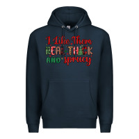 Navy i like them real thick and sprucy Premium Hoodie - MaliasSmallBusiness