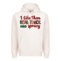 Pale Pink i like them real thick and sprucy Premium Hoodie - MaliasSmallBusiness
