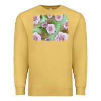 Antique Gold pink roses with leopard background Premium Sweatshirt - LillyAllenDesigns