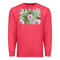 Cardinal pink roses with leopard background Premium Sweatshirt - LillyAllenDesigns