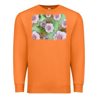 Carrot pink roses with leopard background Premium Sweatshirt - LillyAllenDesigns