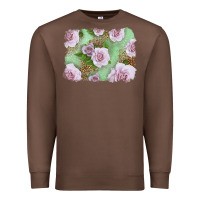 Chestnut pink roses with leopard background Premium Sweatshirt - LillyAllenDesigns