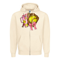 Sandshell softball coquette bow Zipper Hoodie - JahusDesignShop