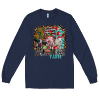 Navy summer farm Long Sleeve Tee - SublimationCraftShop