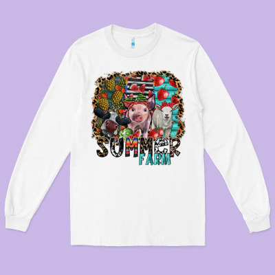 Summer Farm Long Sleeve Tee Designed By Sublimationcraftshop