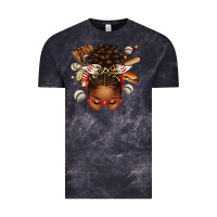 Cloud Black baseball afro messy bun Vintage Tee - texasbilliewilder