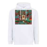 White western serape leopard bull skull turquoise tumbler Heavyweight Hoodie - Artiststas