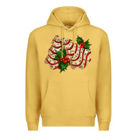 Antique Gold white christmas tree cake ado Premium Hoodie - AdoDesignShop