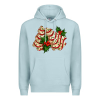 Blue Mist white christmas tree cake ado Premium Hoodie - AdoDesignShop