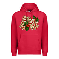 Cardinal white christmas tree cake ado Premium Hoodie - AdoDesignShop