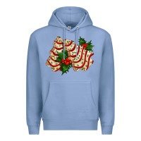 Colony Blue white christmas tree cake ado Premium Hoodie - AdoDesignShop