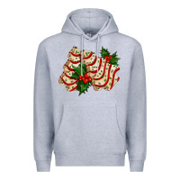 Heather Grey white christmas tree cake ado Premium Hoodie - AdoDesignShop