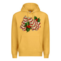 Mustard white christmas tree cake ado Premium Hoodie - AdoDesignShop