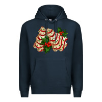 Navy white christmas tree cake ado Premium Hoodie - AdoDesignShop