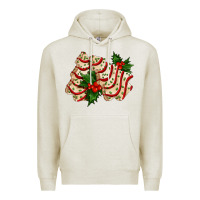 Oatmeal Heather white christmas tree cake ado Premium Hoodie - AdoDesignShop