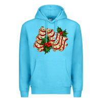 Ocean Blue white christmas tree cake ado Premium Hoodie - AdoDesignShop