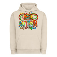 Pigment French Oak autism awareness butterfly infinity symbol Urban Hoodie - LillyAllenDesigns
