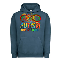 Pigment Midnight Navy autism awareness butterfly infinity symbol Urban Hoodie - LillyAllenDesigns