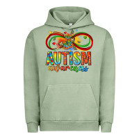 Pigment Oil Green autism awareness butterfly infinity symbol Urban Hoodie - LillyAllenDesigns