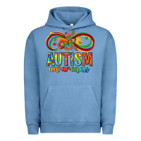 Pigment Pebble Blue autism awareness butterfly infinity symbol Urban Hoodie - LillyAllenDesigns