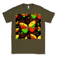 Army Green juneteenth butterflies seamless pattern Classic Tee - HRA Design Shop