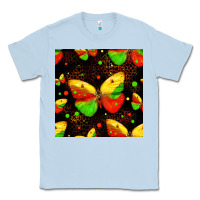 Dusty Blue juneteenth butterflies seamless pattern Classic Tee - HRA Design Shop