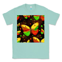 Seafoam juneteenth butterflies seamless pattern Classic Tee - HRA Design Shop
