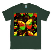 Sports Green juneteenth butterflies seamless pattern Classic Tee - HRA Design Shop