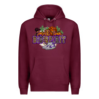 Burgundy small town big spirit basketball Premium Hoodie - NancyCooperArtShop
