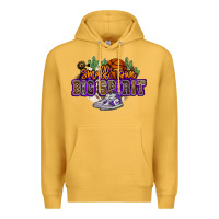 Mustard small town big spirit basketball Premium Hoodie - NancyCooperArtShop