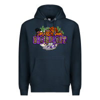 Navy small town big spirit basketball Premium Hoodie - NancyCooperArtShop