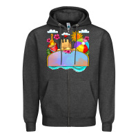 Charcoal Heather custom name summer beach toys Zipper Hoodie - JahusDesignShop