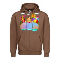 Chestnut custom name summer beach toys Zipper Hoodie - JahusDesignShop