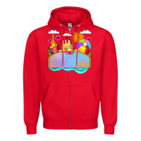 Custom Name Summer Beach Toys Zipper Hoodie | Teevron