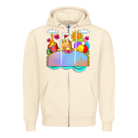 Sandshell custom name summer beach toys Zipper Hoodie - JahusDesignShop
