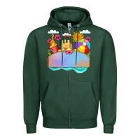 Sports Green custom name summer beach toys Zipper Hoodie - JahusDesignShop