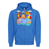 True Royal custom name summer beach toys Zipper Hoodie - JahusDesignShop