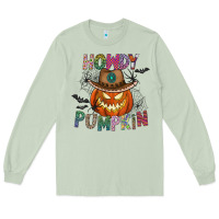 Matcha howdy pumpkin Long Sleeve Tee - CowhideDigitalArt