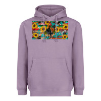 Lavender western coop animals rooster sunflowers cowhide wooden serape glitter Heavyweight Hoodie - Artiststas