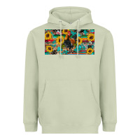 Matcha western coop animals rooster sunflowers cowhide wooden serape glitter Heavyweight Hoodie - Artiststas