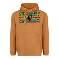 Meerkat western coop animals rooster sunflowers cowhide wooden serape glitter Heavyweight Hoodie - Artiststas