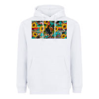 White western coop animals rooster sunflowers cowhide wooden serape glitter Heavyweight Hoodie - Artiststas