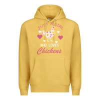 Antique Gold Just A Girl Who Love Chickens Premium Hoodie - Bettercallsaul